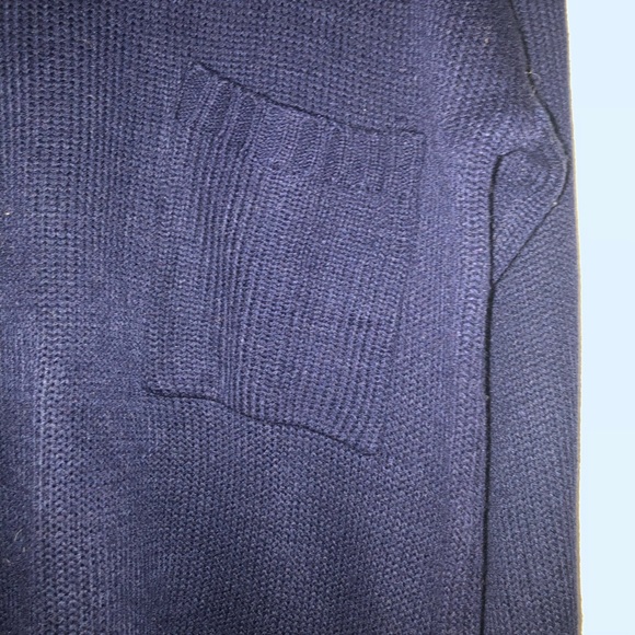 Vintage A’Milano Knit Sweater | Navy | Pocket | S - Picture 5 of 8